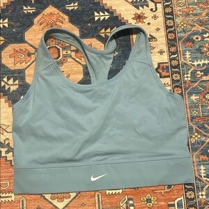 Nike Blue Racerback Sports Bra with Swoosh